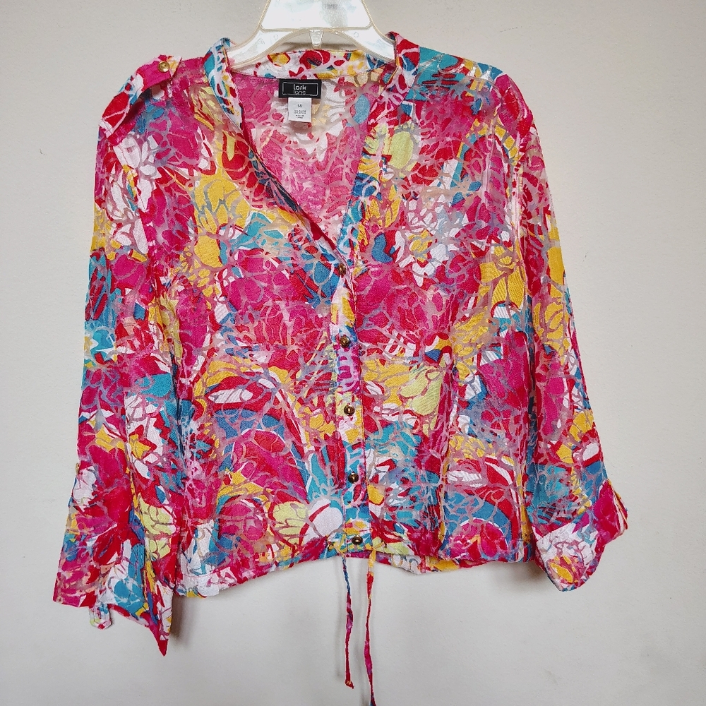 Floral Button-Up Women's Top
